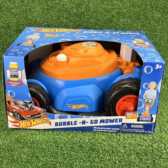 Hot Wheels Bubble Lawn Mower Toddlers Summer Toy Indoor Outdoor Garden Birthday - Picture 2 of 16